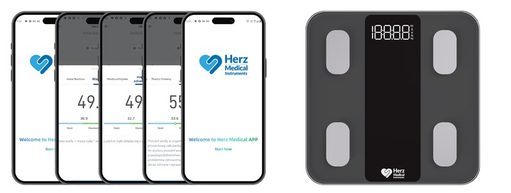 WAGA ŁAZIENKOWA ANALITYCZNA ELEKTRONICZNA SMART BMI TŁUSZCZ APLIKACJA