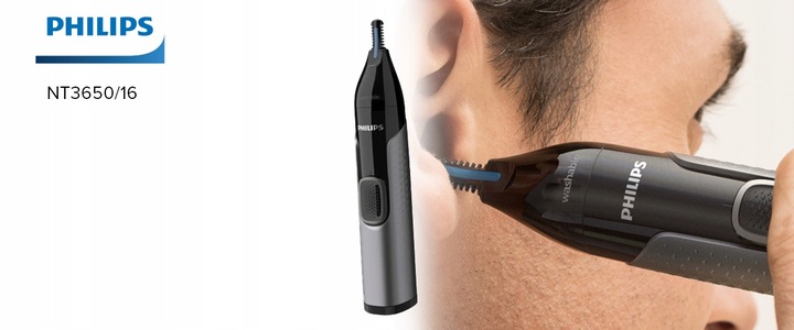 Trymer do nosa Philips NT 3650/16 Series 3000 nasadki do brwi