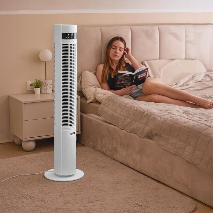 Wentylator kolumnowy stojący Cichy 19dB Yoer +12m zasięg 12 mocy