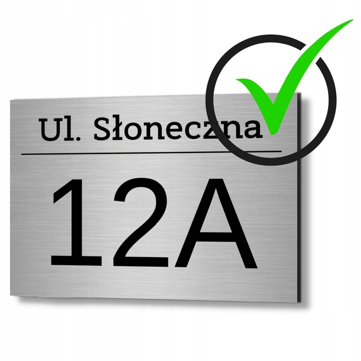 TABLICZKA TABLICA ADRESOWA NUMER DOMU ALUMINIOWA NAZWA NR ULICY ADRES 30X20