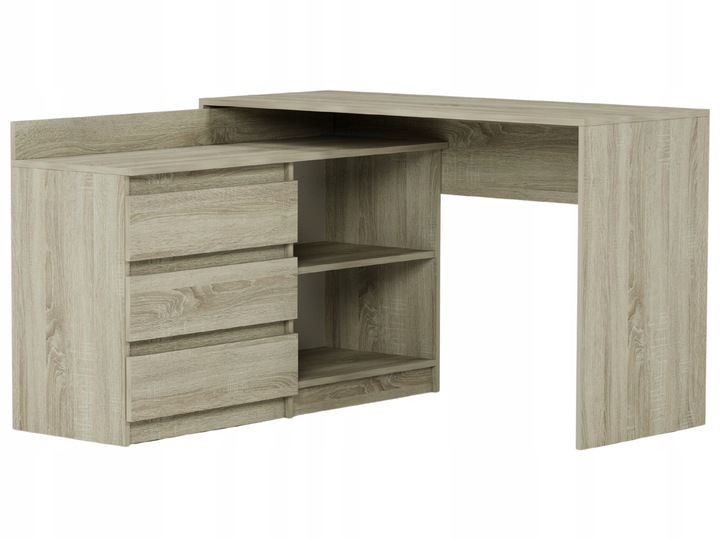 Biurko narożne i komoda zestaw 120x50 sonoma N-15