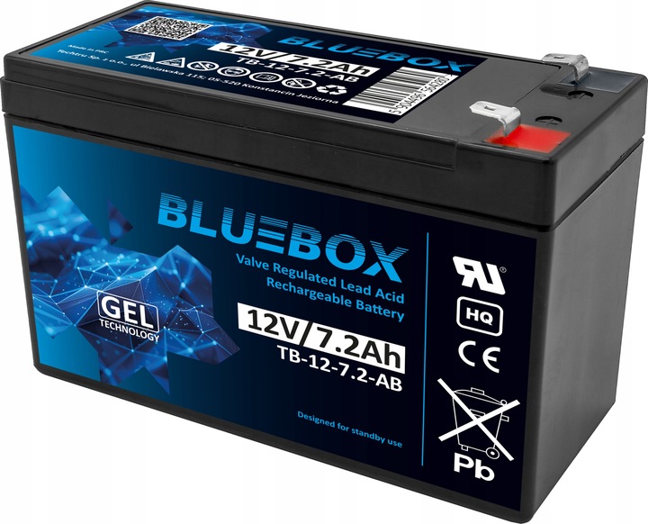 AKUMULATOR ŻELOWY BEZOBSŁUGOWY UPS 12V 7.2Ah (wymiar 7Ah, 7.5Ah, 9Ah, 10Ah)