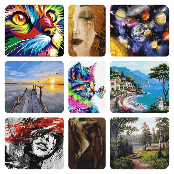 Zestaw do MALOWANIA PO NUMERACH na Krośnie ARTNAPI