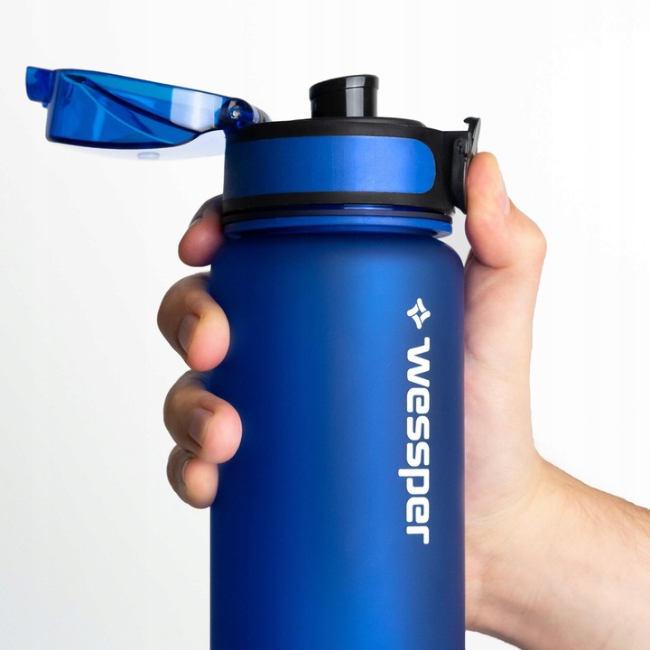 Butelka filtrująca Wessper 1L motywacyjna ustnik + filtr | Bidon na