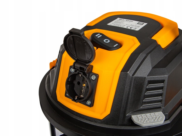 ODKURZACZ PRZEMYSŁOWY WARSZTATOWY NA SUCHO MOKRO Z OTRZĄSACZEM PYŁU