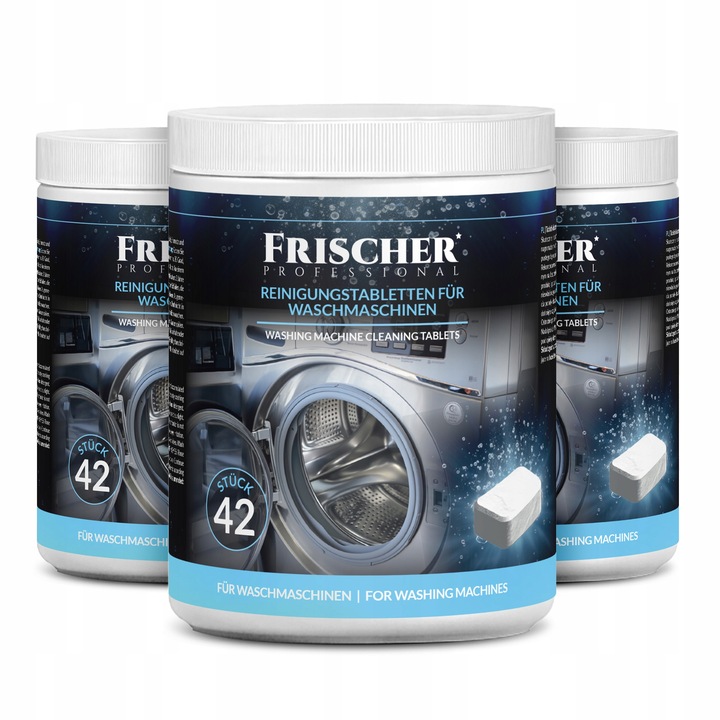TABLETKI DO CZYSZCZENIA PRALKI ODKAMIENIAJĄCE NEUTRALIZUJĄCE ZAPACH 42szt
