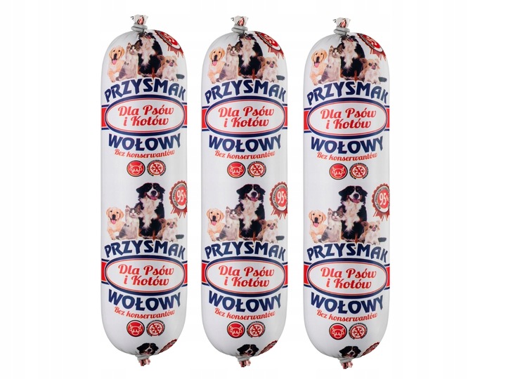 29x1kg Karma dla psa baton Przysmak i Salceson Wołowy 95% Mięsa