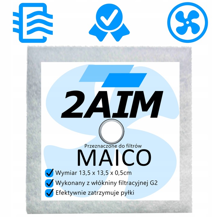 14x Filtry do wentylatora MAICO 13,5x13,5 cm
