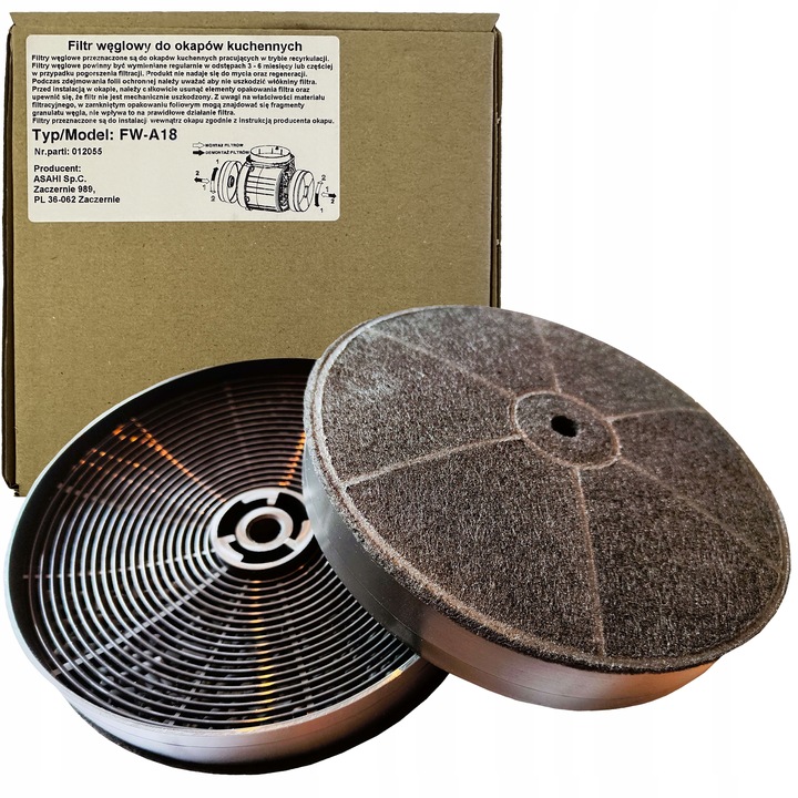 Filtr węglowy do okapu Amica OKP OMP OTP OMP6554BG zamiennik FWP 18 -