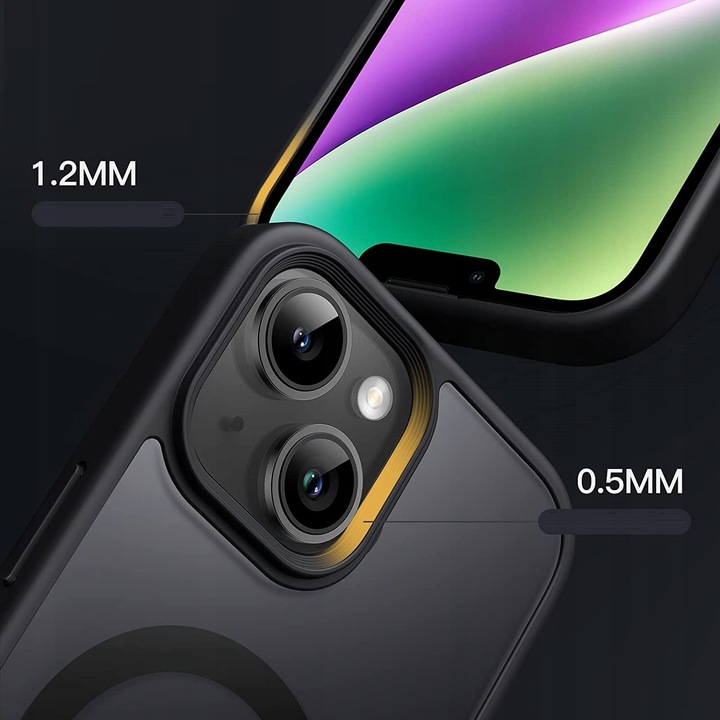 Etui Do iPhone 14 +Szkło 9H WZMACNIANE 360° Matt Case Do Magsafe