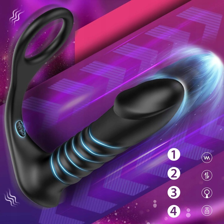 Ulepszony teleskopowy masażer prostaty13 funkcjami