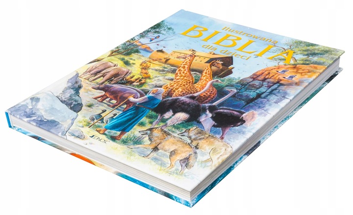 BIBLIA NA KOMUNIĘ DLA DZIECI PREZENT NA CHRZEST PAMIĄTKA Z GRAWEREM
