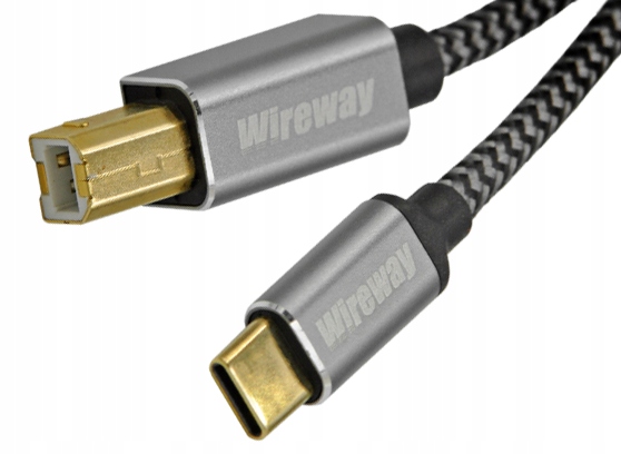 KABEL PRZEWÓD USB 2.0 USB-B DO USB-C DO DRUKARKI OPLOT WIREWAY WW332103 3m