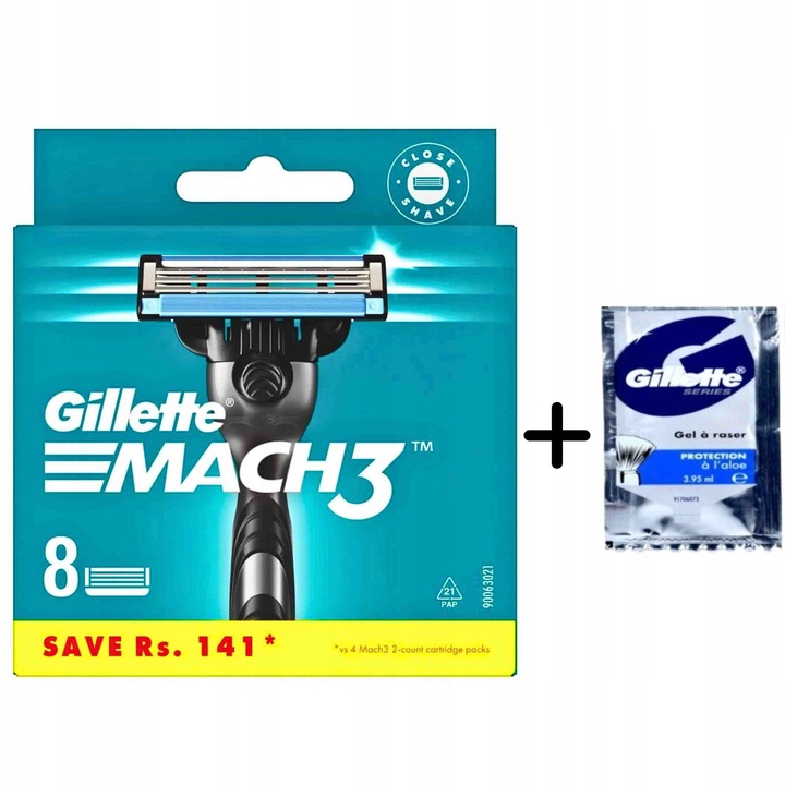 Gillette Mach 3 ostrza wkłady nożyki do maszynki do golenia Mach3 8 sztuk