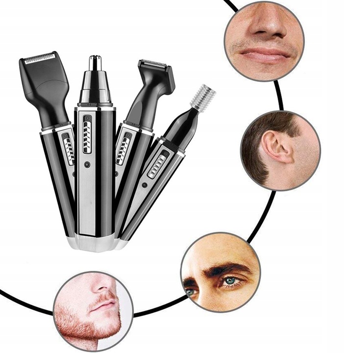 Trymer GOLARKA Kemei Maszynka do strzyżenia 4w1 do nosa brwi