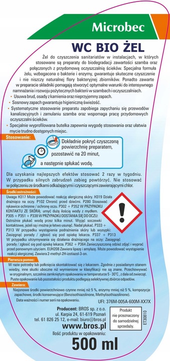 MICROBEC ULTRA Preparat do szamb 1 kg – zapach cytryny + ŻEL 500 ml