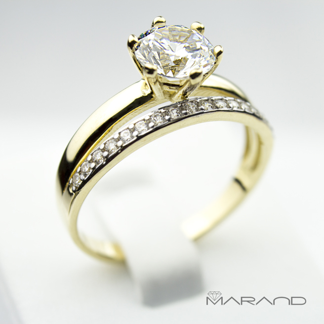 2w1 ZŁOTY PIERŚCIONEK NA ROCZNICĘ 333 8K r 14