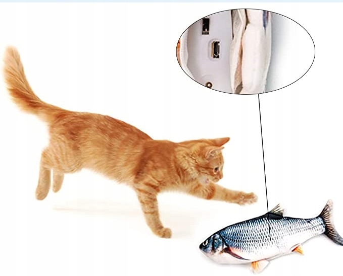 Zabawki Dla Kota Elektryczna Ryba Skacząca Zabawka Dla Kota + Kocimietka