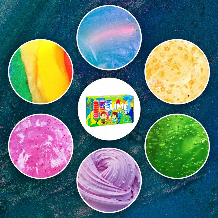 ZESTAW SLIME DO ROBIENIA GLUTÓW WIELKI KREATYWNY 120w1 BOX FABRYKA PREZENT