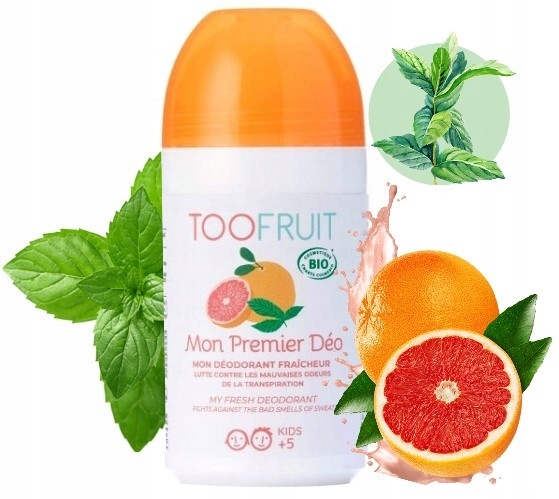 DEZODORANT dla DZIECI w KULCE od 5 r. życia EKO CERTYFIKOWANY GREJPFRUT