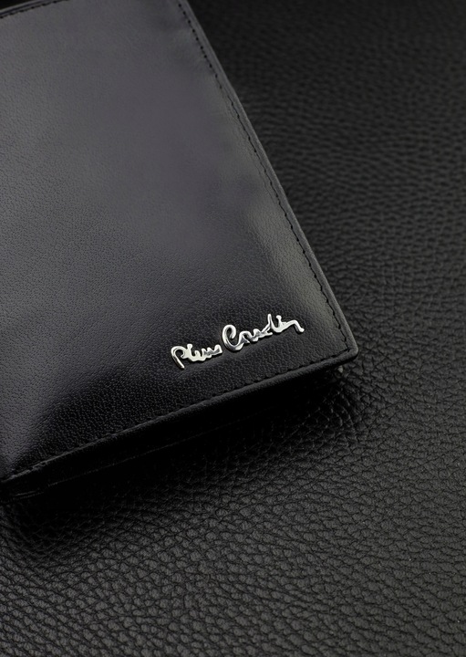 Portfel Męski Pierre Cardin Skórzany Czarny Pojemny RFID Torebka Certyfikat