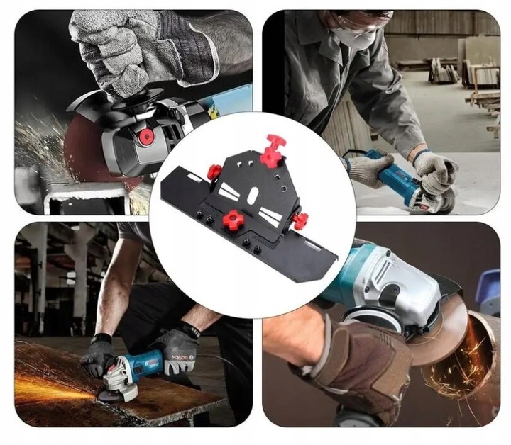 PRZYSTAWKA SZLIFIERKI KĄTOWEJ DO CIĘCIA PŁYTEK GRESU POD KĄTEM 45° SLIDER