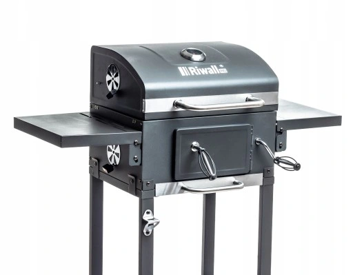Grill węglowy Riwall Grillorz ogrodowy korbka Pokrywa Pokrowiec Ruszt