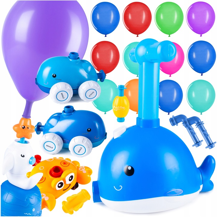 WYRZUTNIA SAMOCHODÓW RAKIET NAPĘD BALONOWY INTERAKTYWNA AUTO POMPKA PREZENT