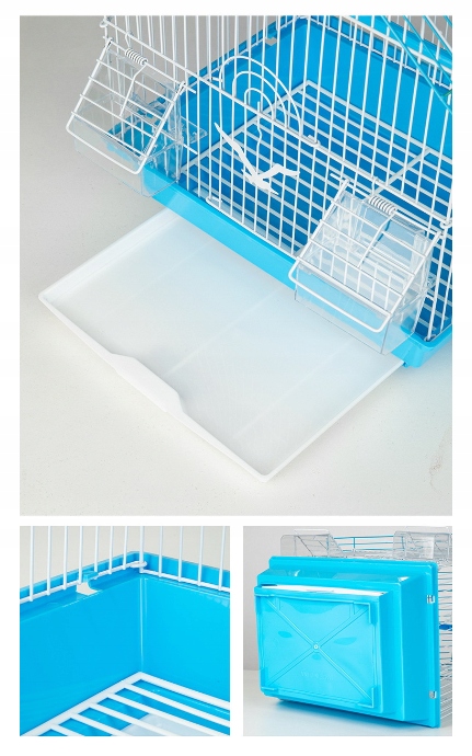 KLATKA DLA PTAKÓW METALOWA MAŁA 39x23x30cm BIAŁA