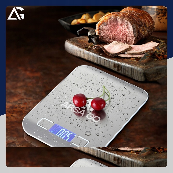 PRECYZYJNA WAGA KUCHENNA 10kg I 1g DOMOWA ELEKTRONICZNA TARA LCD BATERIE