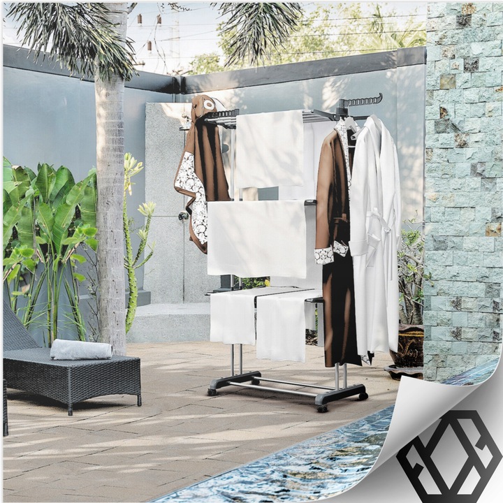 SUSZARKA NA PRANIE STOJĄCA NA UBRANIA BIELIZNE PIONOWA NA BALKON ZEWNĘTRZNA