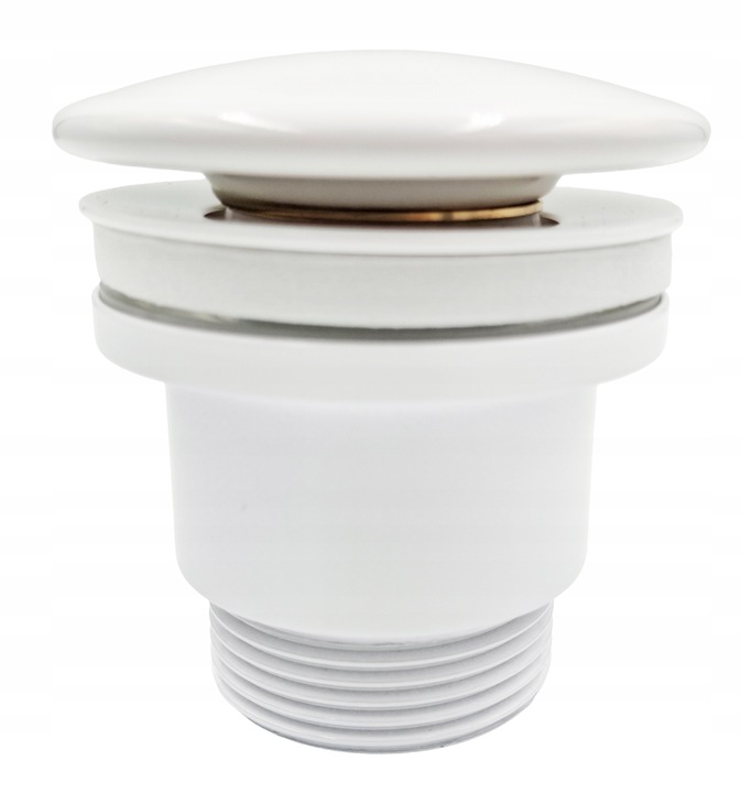 KOREK KLIK-KLAK Z PRZELEWEM BEZ PRZELEWU UMYWALKA BIAŁY CERAMICZNY