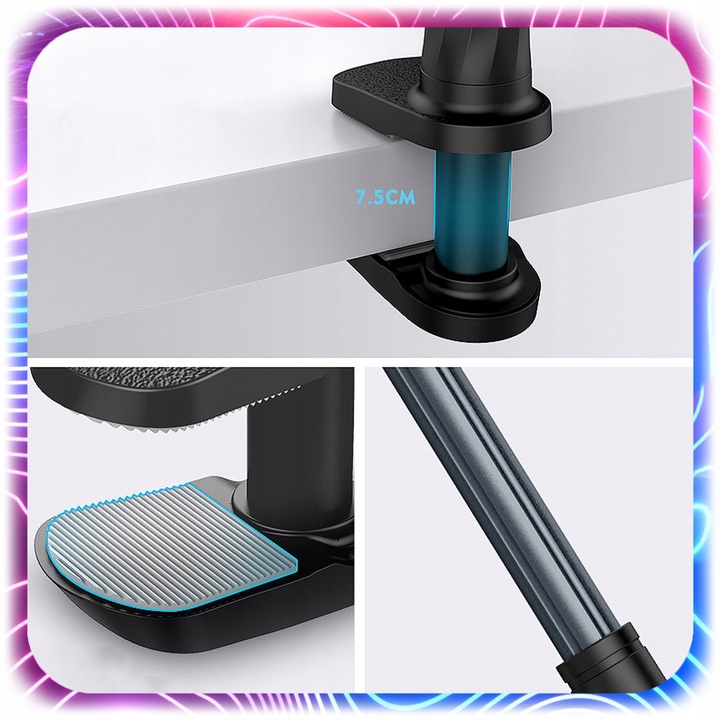 STOJAK NA TELEFON TABLET BIURKOWY Uchwyt Statyw do 13" PRZYKRĘCANY do Stołu