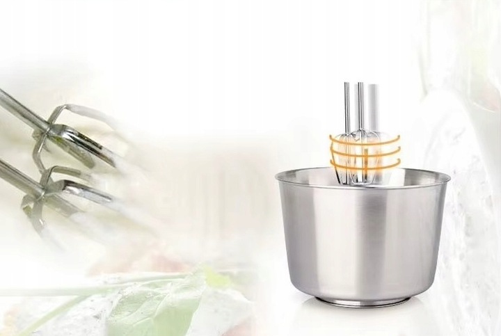 MIKSER RĘCZNY ROBOT KUCHENNY + 4 KOŃCÓWKI DUŻA MISA STOJAK 7 BIEGÓW