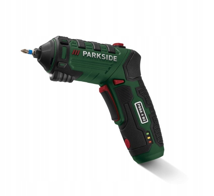 PARKSIDE PSSA 4 B2 Wkrętarka 4V obrotowa rękojeść 10Nm 26 bitów ZESTAW 30w1