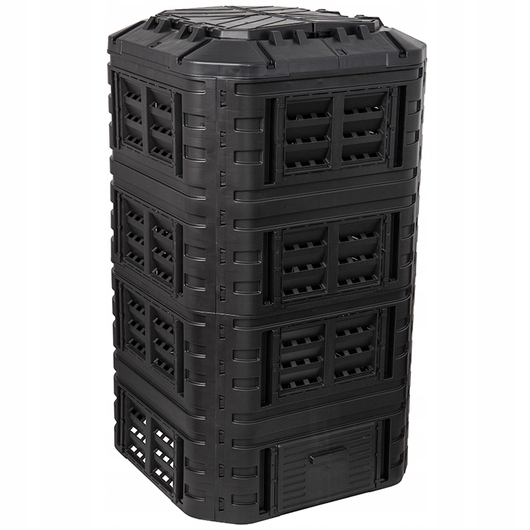 KOMPOSTOWNIK OGRODOWY 1260 L DUŻY CZARNY MODUŁOWY GRATIS AKTYWATOR KOMPOSTU