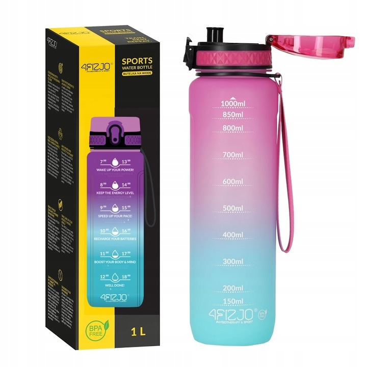 BIDON SPORTOWY SZCZELNA BUTELKA NA NAPÓJ WODĘ SOLIDNA TRITANOWA 1000 ml