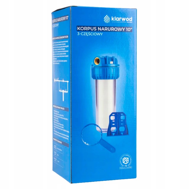 KORPUS FILTRA 10" NARUROWY Z ORINGIEM WF 10 PRZYŁĄCZE 1" OBUDOWA
