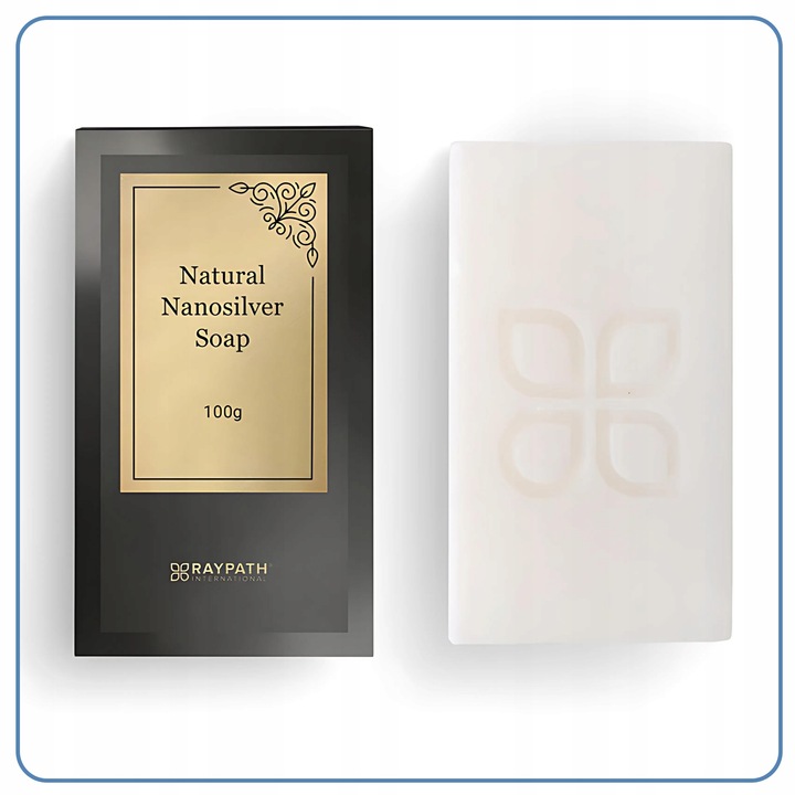 RAYPATH MYDEŁKO Z NANOSREBREM BIAŁE MYDŁO ANTYBAKTERYJNE HIPOALERGICZNE