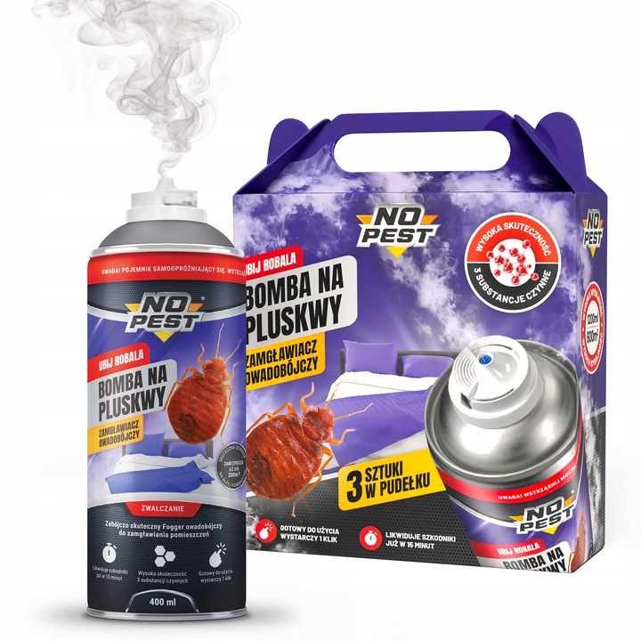 BOMBA GRANAT ZAMGŁAWIAJACY NA PLUSKWY MOCNY FOGGER ŚRODEK PREPARAT NO