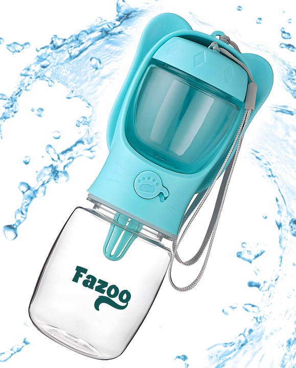 Butelka na Wodę Karmę dla Psa Poidło 2w1 Bidon Turystyczny Miseczka Podróż