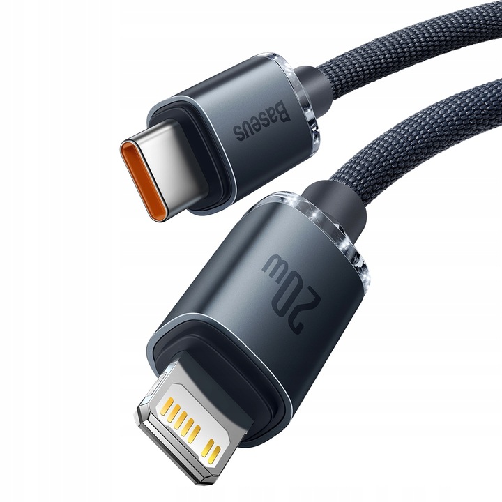 BASEUS KABEL PRZEWÓD USB-C LIGHTNING DO IPHONE SZYBKIE ŁADOWANIE PD 20W 2M