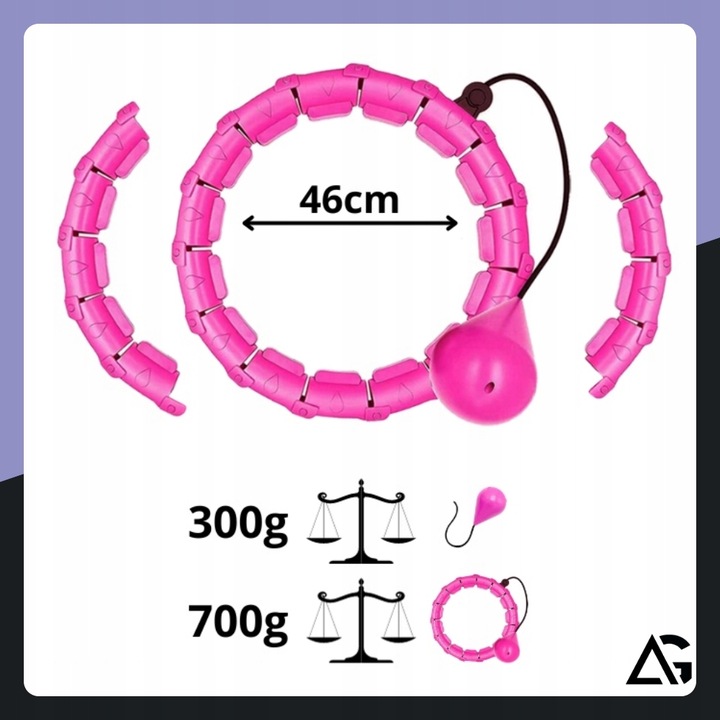 HULA HOP Z OBCIĄŻENIEM ODCHUDZAJĄCE Z OBCIĄŻNIKIEM SMART HULAHOP PLUS