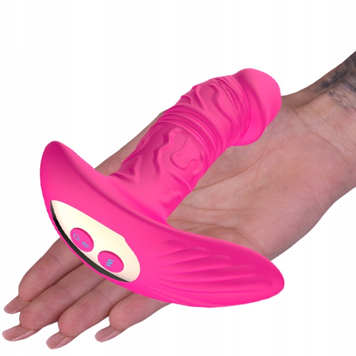 Posuwisty Wibrator Damski, Penis Motylek Pod Majtki, Dildo na Smartfon APP