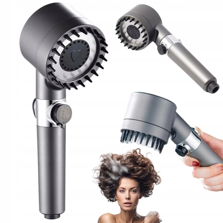 SŁUCHAWKA PRYSZNICOWA WYSOKOCIŚNIENIOWA OSZCZĘDNA Z MASAŻEREM NAPOWIETRZAJĄ