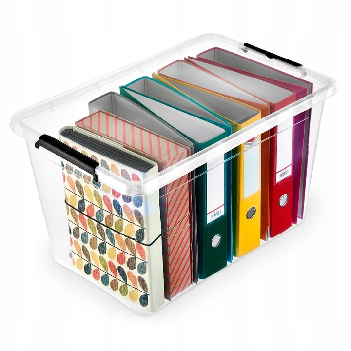 MOXOM - Pudełko Pojemnik Organizer Pokrywa - 60 L