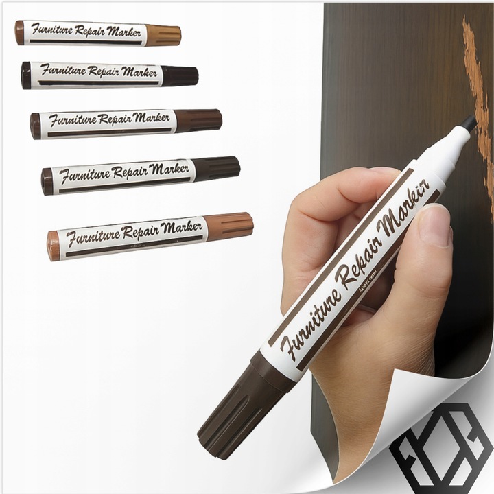 ZESTAW NAPRAWCZY MARKERY DO RYS NAPRAWY PANELI MEBLI DRZWI + WOSK