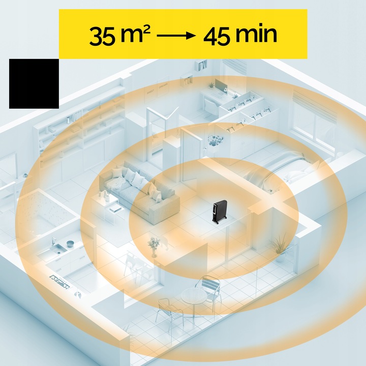 Grzejnik olejowy Yoer 2500W 10 żeberek +Timer +3 moce +Tryb