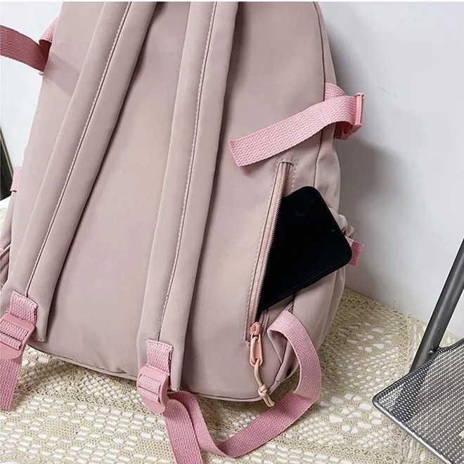 Plecak Szkolny RÓŻOWY Tornister Z Misiem Brelok dla Dziewczynki Dziecka