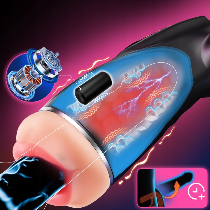 Kontrola APP 3 rodzaje linery Elektryczny masturbator z 9 trybów pracy